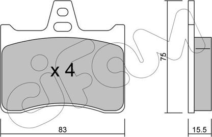 Cifam 822-531-0 - Тормозные колодки, дисковые, комплект avtokuzovplus.com.ua