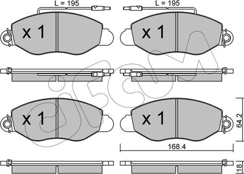 Cifam 822-536-1 - Гальмівні колодки, дискові гальма autocars.com.ua