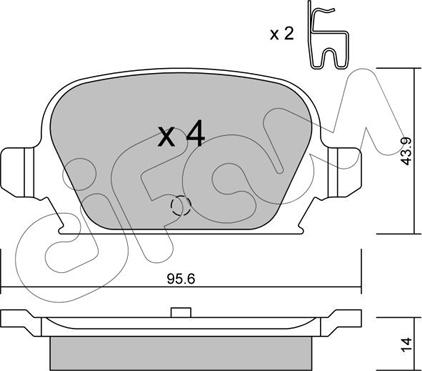 Cifam 822-541-0 - Тормозные колодки, дисковые, комплект avtokuzovplus.com.ua