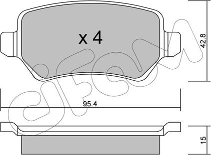 Cifam 822-542-1 - Тормозные колодки, дисковые, комплект autodnr.net