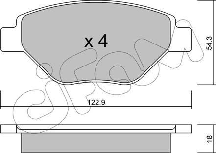 Cifam 822-543-0 - Тормозные колодки, дисковые, комплект avtokuzovplus.com.ua