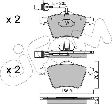 Cifam 822-550-1 - Тормозные колодки, дисковые, комплект avtokuzovplus.com.ua