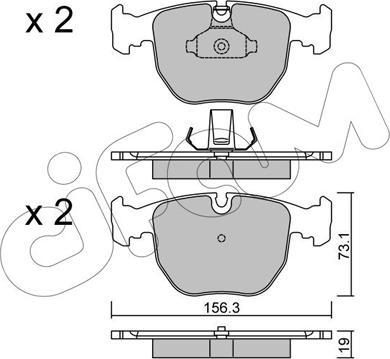 Cifam 822-559-0 - Тормозные колодки, дисковые, комплект avtokuzovplus.com.ua