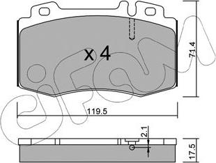 Cifam 822-563-0 - Гальмівні колодки, дискові гальма autocars.com.ua