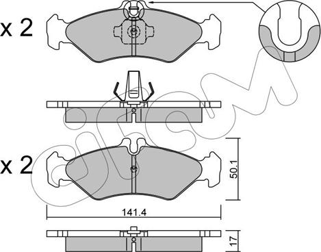 Cifam 822-571-0 - Тормозные колодки, дисковые, комплект avtokuzovplus.com.ua