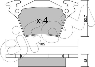 Cifam 822-574-0 - Тормозные колодки, дисковые, комплект autodnr.net