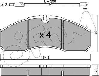 Cifam 822-578-3K - Гальмівні колодки, дискові гальма autocars.com.ua