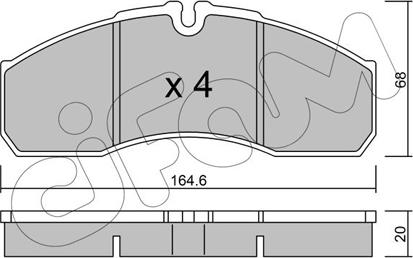 Cifam 822-578-3 - Гальмівні колодки, дискові гальма autocars.com.ua