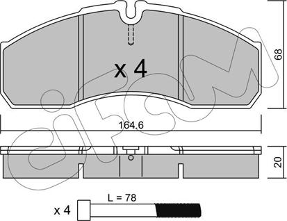 Cifam 822-578-5 - Тормозные колодки, дисковые, комплект avtokuzovplus.com.ua