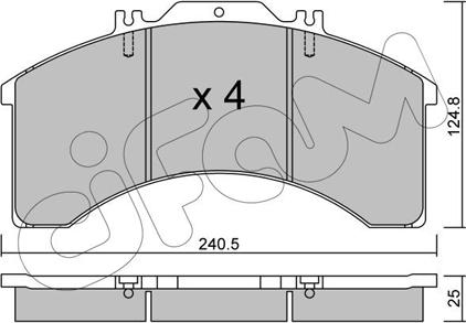 Cifam 822-581-0 - Тормозные колодки, дисковые, комплект autodnr.net