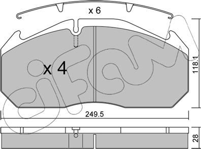 Cifam 822-586-0 - Тормозные колодки, дисковые, комплект avtokuzovplus.com.ua