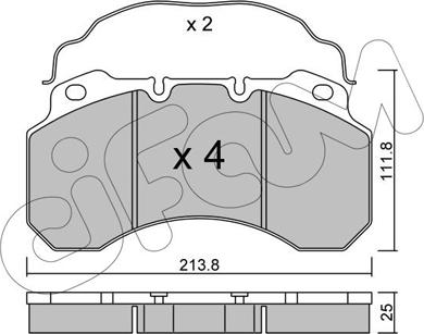 Cifam 822-588-0 - Гальмівні колодки, дискові гальма autocars.com.ua