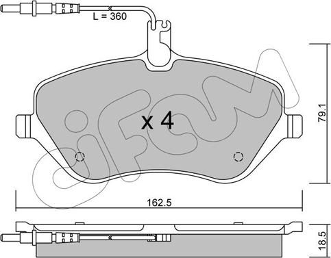 Cifam 822-601-0 - Тормозные колодки, дисковые, комплект avtokuzovplus.com.ua