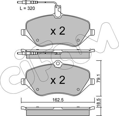 Cifam 822-601-1 - Тормозные колодки, дисковые, комплект avtokuzovplus.com.ua