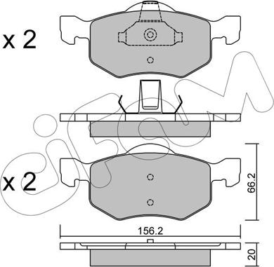 Cifam 822-609-0 - Гальмівні колодки, дискові гальма autocars.com.ua