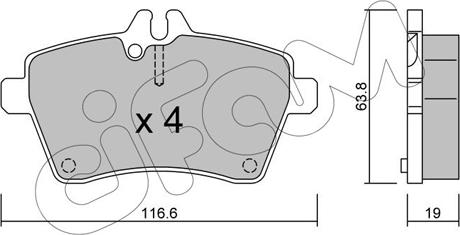 Cifam 822-646-0 - Гальмівні колодки, дискові гальма autocars.com.ua