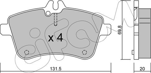 Cifam 822-647-0 - Гальмівні колодки, дискові гальма autocars.com.ua