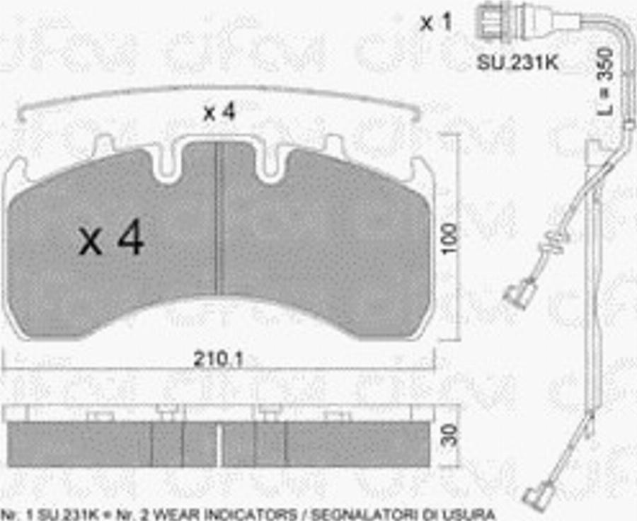 Cifam 822-650-1K - Тормозные колодки, дисковые, комплект avtokuzovplus.com.ua