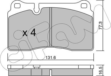 Cifam 822-659-0 - Тормозные колодки, дисковые, комплект avtokuzovplus.com.ua