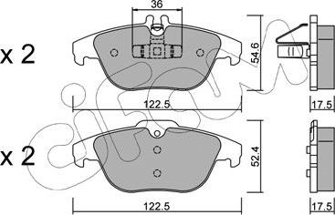 Cifam 822-666-0 - Тормозные колодки, дисковые, комплект autodnr.net