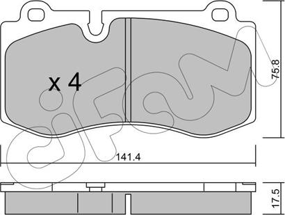 Cifam 822-669-0 - Тормозные колодки, дисковые, комплект avtokuzovplus.com.ua