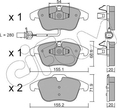 Cifam 822-675-2 - Тормозные колодки, дисковые, комплект avtokuzovplus.com.ua