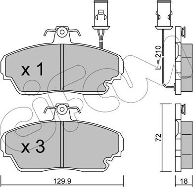 Cifam 822-690-0 - Гальмівні колодки, дискові гальма autocars.com.ua