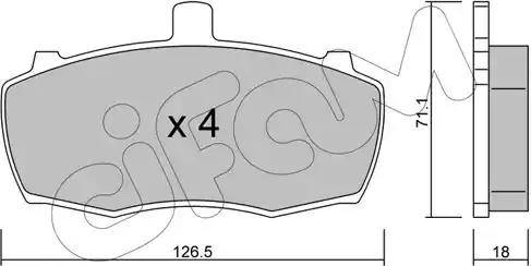 Cifam 822-692-0 - Гальмівні колодки, дискові гальма autocars.com.ua
