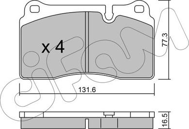 Cifam 822-695-0 - Тормозные колодки, дисковые, комплект autodnr.net