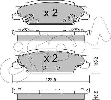 Cifam 822-700-0 - Гальмівні колодки, дискові гальма autocars.com.ua