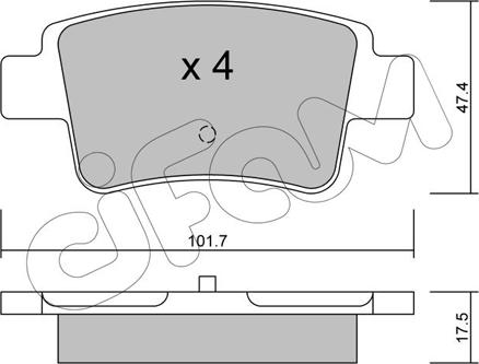 Cifam 822-705-0 - Гальмівні колодки, дискові гальма autocars.com.ua