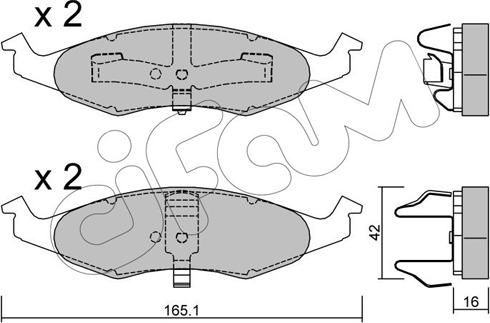 Cifam 822-713-0 - Тормозные колодки, дисковые, комплект avtokuzovplus.com.ua