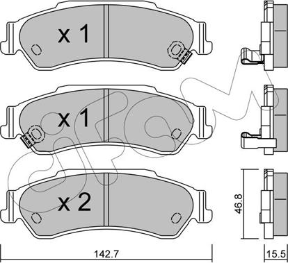 Cifam 822-722-0 - Тормозные колодки, дисковые, комплект avtokuzovplus.com.ua