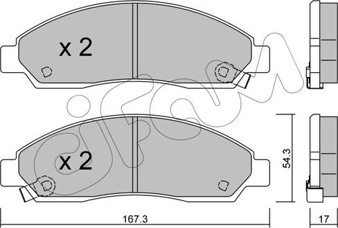 Cifam 822-731-0 - Тормозные колодки, дисковые, комплект avtokuzovplus.com.ua