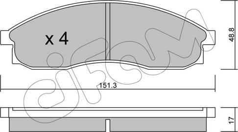 Cifam 822-740-0 - Гальмівні колодки, дискові гальма autocars.com.ua