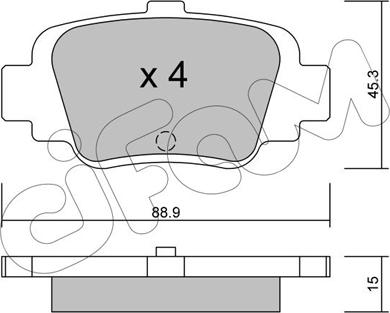 Cifam 822-742-0 - Тормозные колодки, дисковые, комплект avtokuzovplus.com.ua