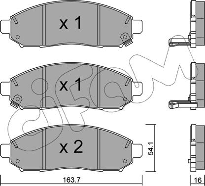 Cifam 822-743-1 - Гальмівні колодки, дискові гальма autocars.com.ua