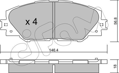 Cifam 822-748-0 - Тормозные колодки, дисковые, комплект autodnr.net