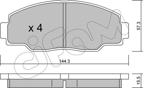 Cifam 822-755-0 - Гальмівні колодки, дискові гальма autocars.com.ua