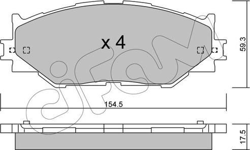 Cifam 822-760-0 - Гальмівні колодки, дискові гальма autocars.com.ua