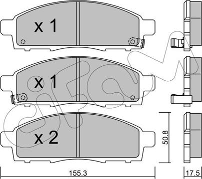 Cifam 822-791-1 - Гальмівні колодки, дискові гальма autocars.com.ua