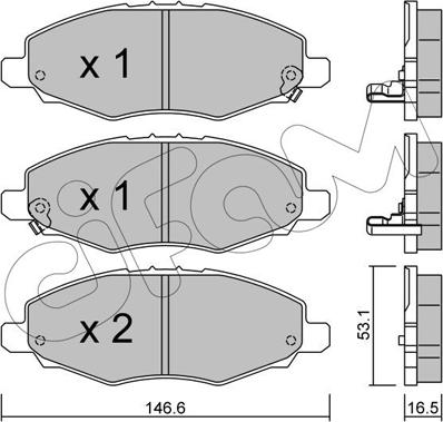 Cifam 822-798-0 - Гальмівні колодки, дискові гальма autocars.com.ua