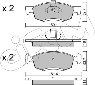 Cifam 822-802-0 - Гальмівні колодки, дискові гальма autocars.com.ua