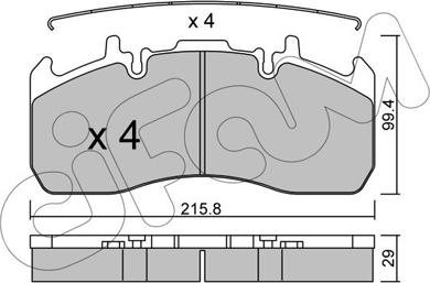 Cifam 822-808-0 - Тормозные колодки, дисковые, комплект autodnr.net