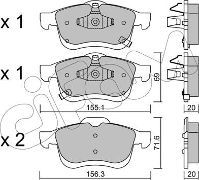 Cifam 822-824-2 - Гальмівні колодки, дискові гальма autocars.com.ua