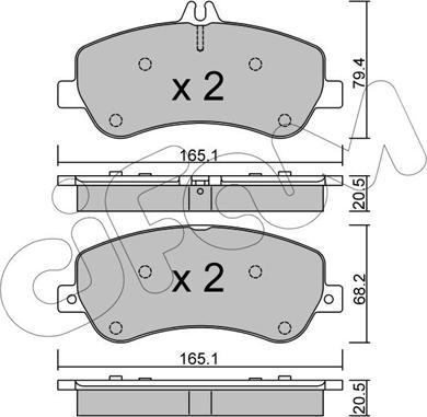 Cifam 822-825-0 - Гальмівні колодки, дискові гальма autocars.com.ua