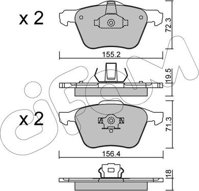 Cifam 822-833-0 - Тормозные колодки, дисковые, комплект autodnr.net