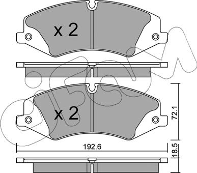 Cifam 822-836-0 - Тормозные колодки, дисковые, комплект autodnr.net