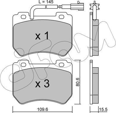 Cifam 822-848-0 - Тормозные колодки, дисковые, комплект autodnr.net