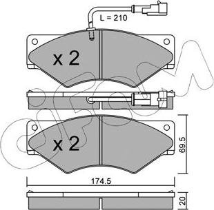 Cifam 822-849-1 - Тормозные колодки, дисковые, комплект avtokuzovplus.com.ua